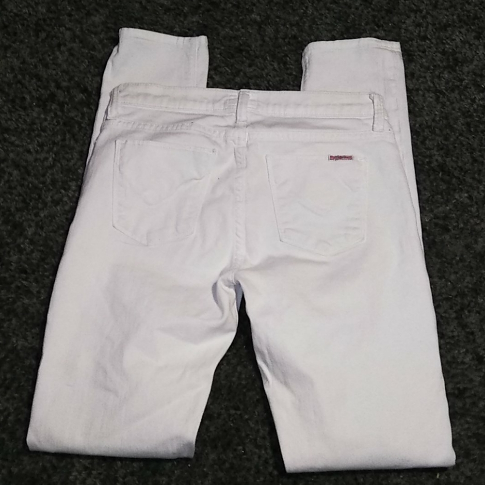 Hudson Gia Midrise Skinny Jeans White 27